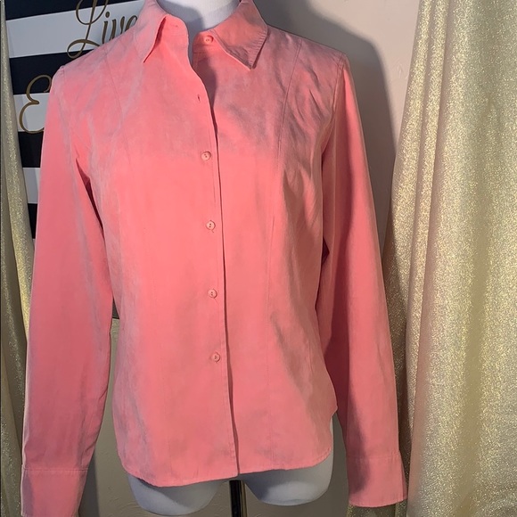 Talbots Microsuede Button-Down Small - Picture 1 of 7